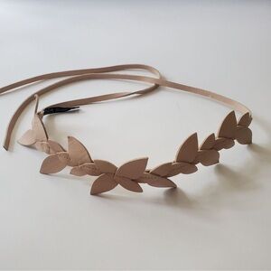 ADA Collection Anthropologie Safe Leaf Wrap Belt Tan Leather OS